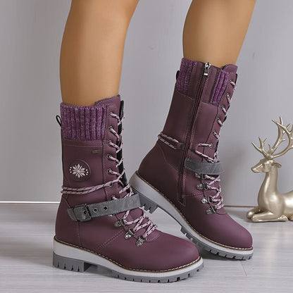 Elarova | Elegante Gestrickte Thermo-Stiefel
