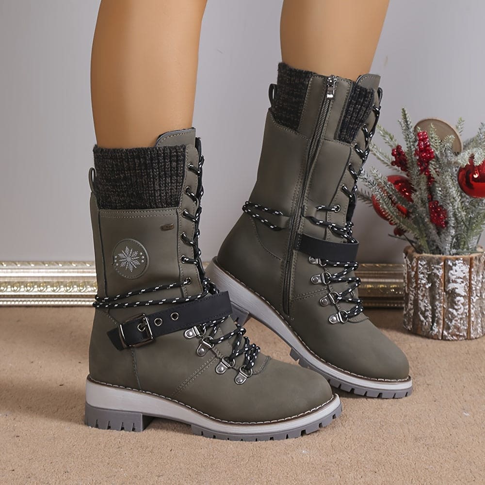 Elarova | Elegante Gestrickte Thermo-Stiefel