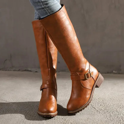Elarova | Elegante Lederstiefel – Trendige Damenstiefel für jeden Anlass