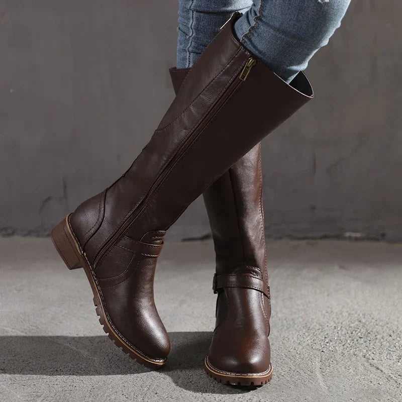 Elarova | Elegante Lederstiefel – Trendige Damenstiefel für jeden Anlass