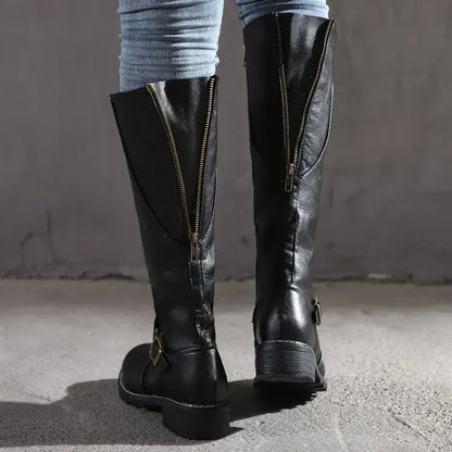 Elarova | Elegante Lederstiefel – Trendige Damenstiefel für jeden Anlass