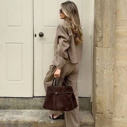 Elarova | Elegante Suède Tragetasche für Alltag und Stil