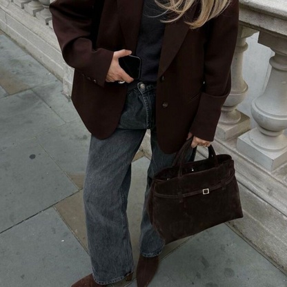 Elarova | Elegante Suède Tragetasche für Alltag und Stil