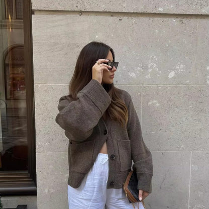 Elarova | Elegante kurze Strickjacke für Damen