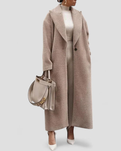 Elarova | Eleganter Damenmantel aus Kunstwolle