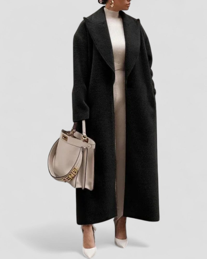 Elarova | Eleganter Damenmantel aus Kunstwolle