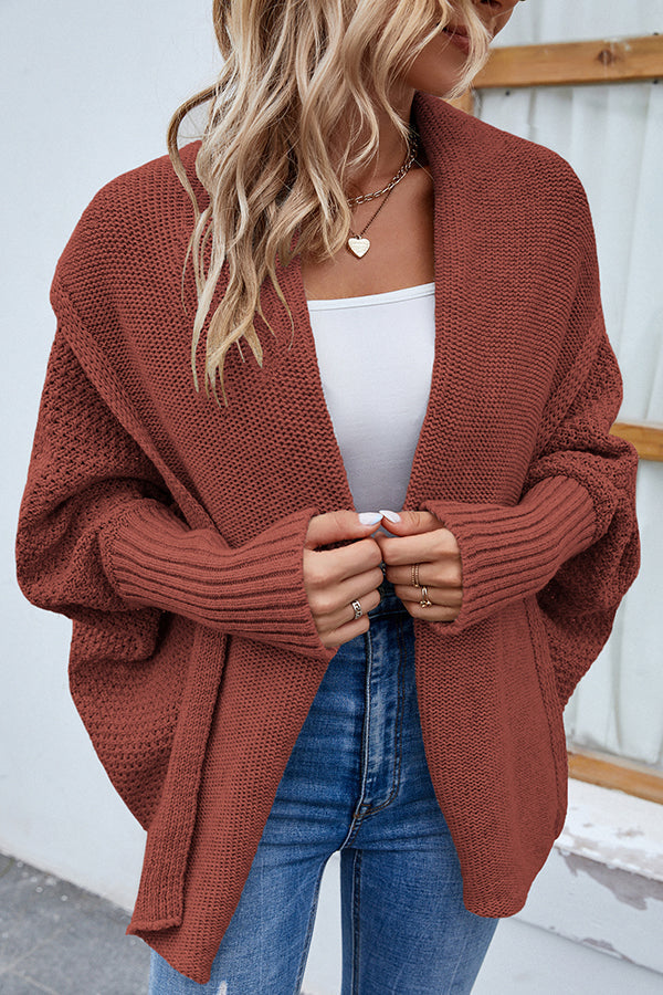 Elarova | Eleganter Herbst Strickcardigan mit Dolmanärmeln für Frauen
