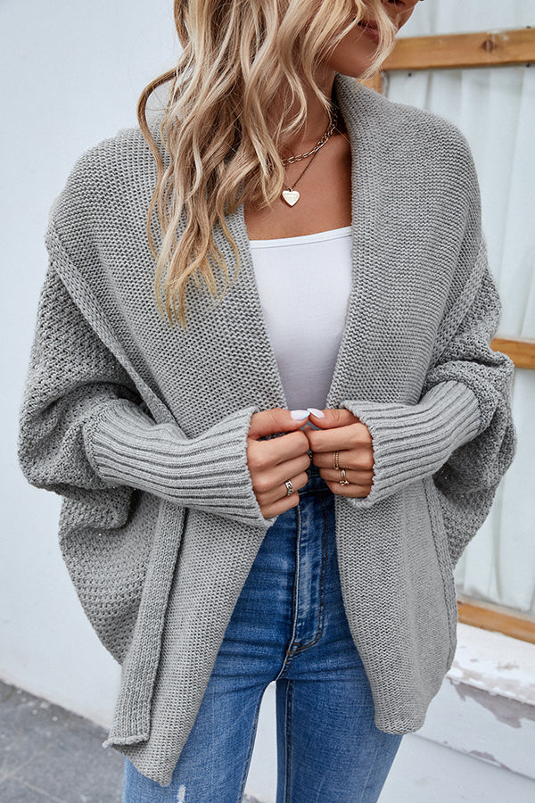 Elarova | Eleganter Herbst Strickcardigan mit Dolmanärmeln für Frauen