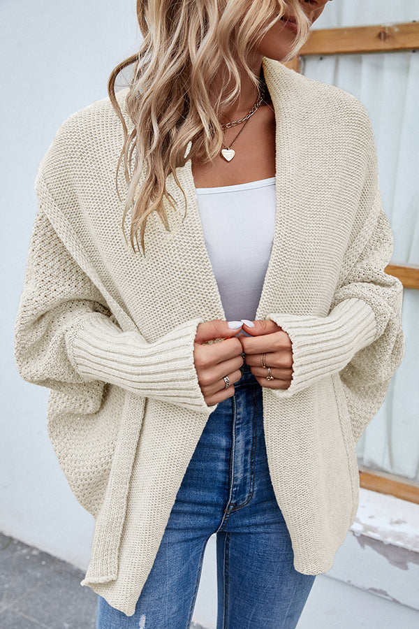 Elarova | Eleganter Herbst Strickcardigan mit Dolmanärmeln für Frauen