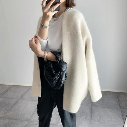 Elarova | Eleganter Kaschmir Strickjacke