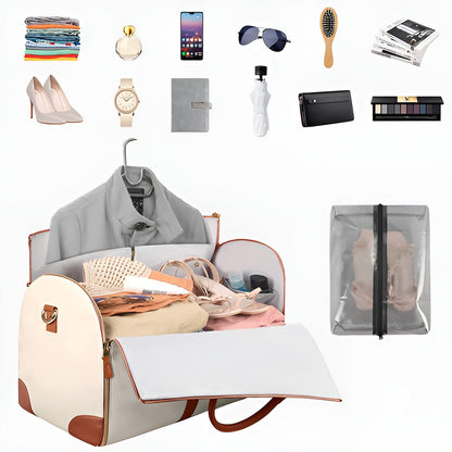 Elarova | Eleganter Kleiderorganizer Umhängetasche aus Vegan Leder