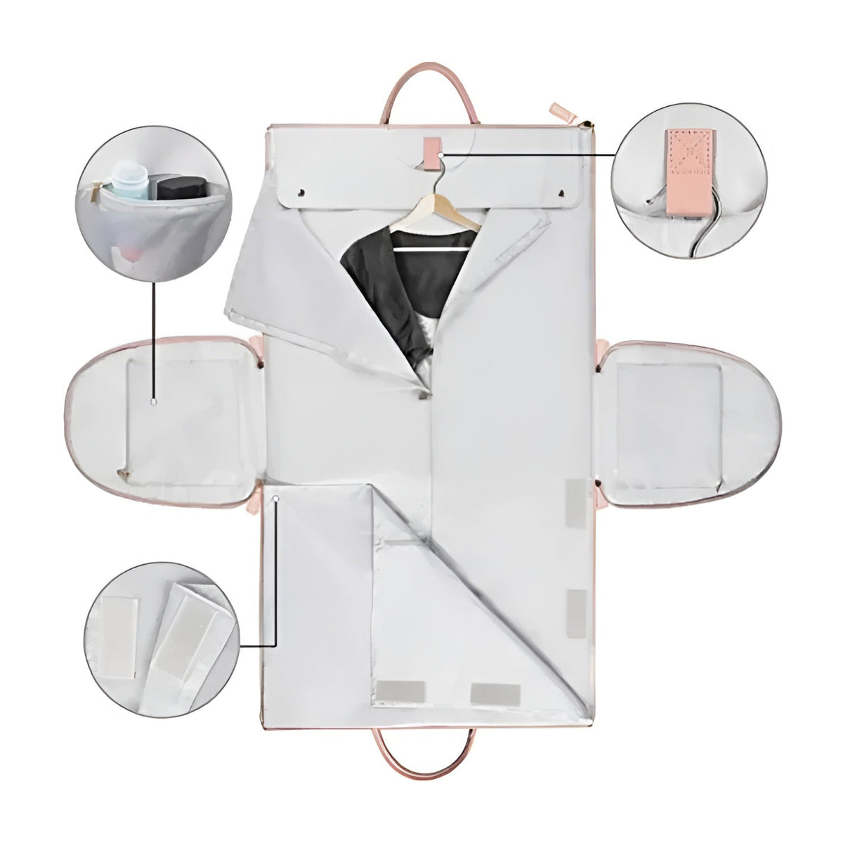 Elarova | Eleganter Kleiderorganizer Umhängetasche aus Vegan Leder