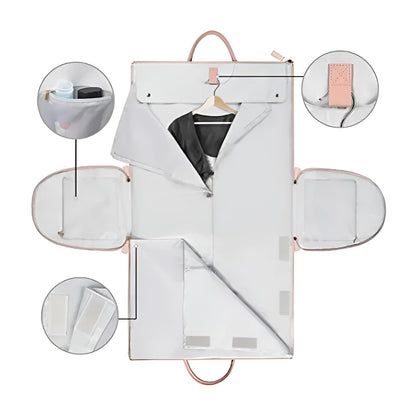 Elarova | Eleganter Kleiderorganizer Umhängetasche aus Vegan Leder