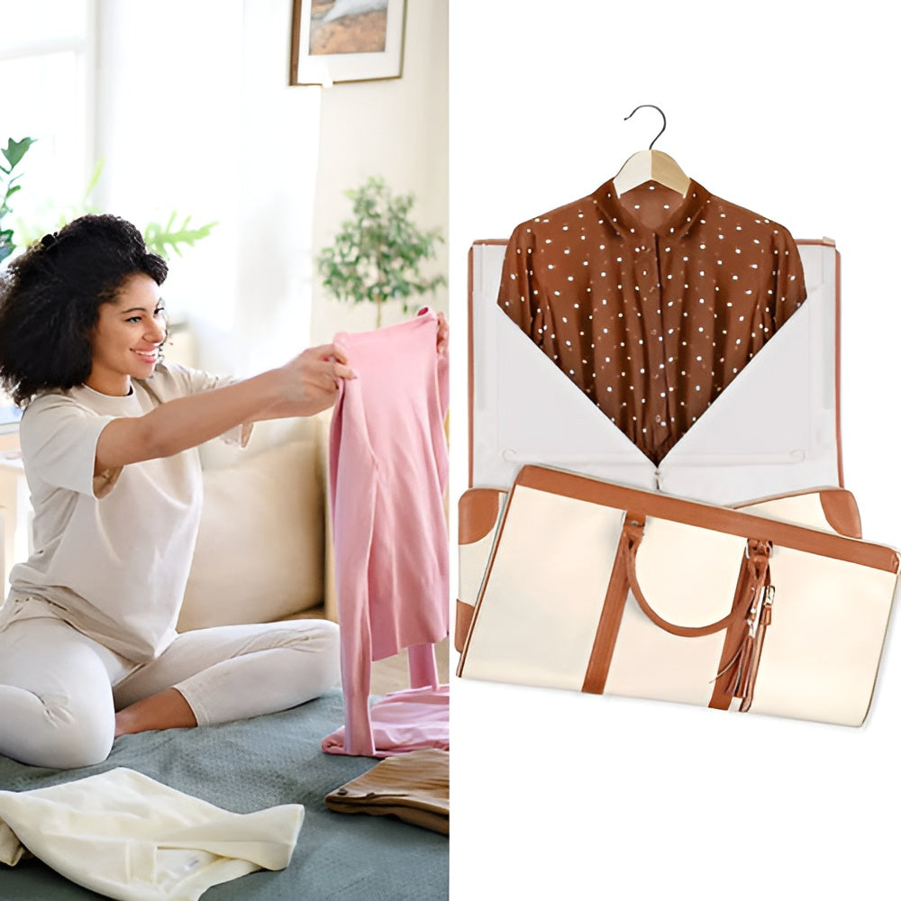 Elarova | Eleganter Kleiderorganizer Umhängetasche aus Vegan Leder