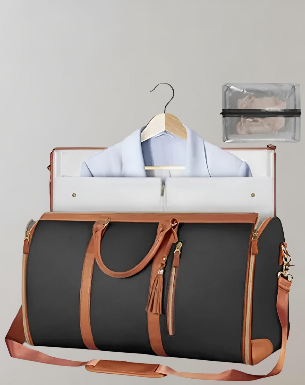 Elarova | Eleganter Kleiderorganizer Umhängetasche aus Vegan Leder