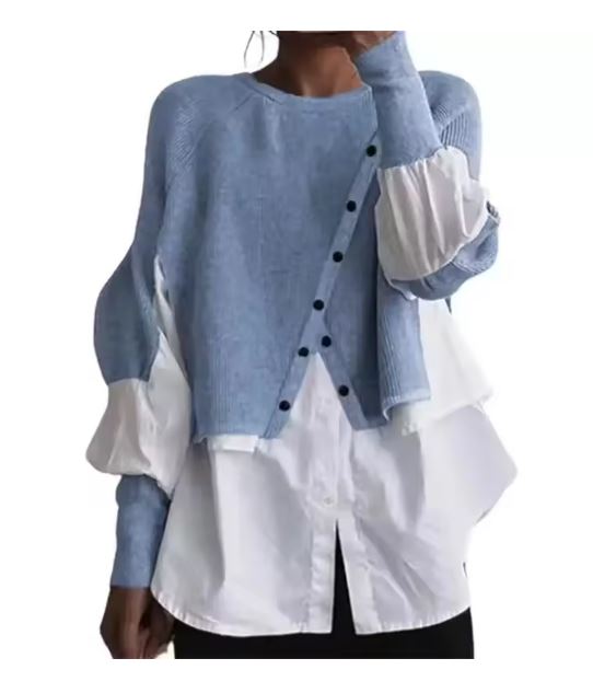 Elarova | Eleganter Pullover mit Hemd