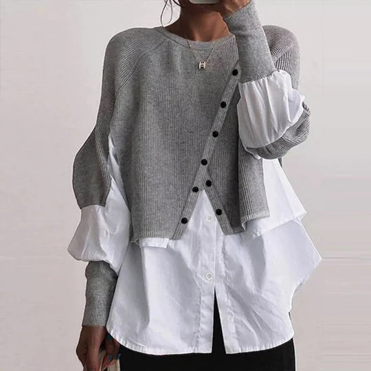 Elarova | Eleganter Pullover mit Hemd