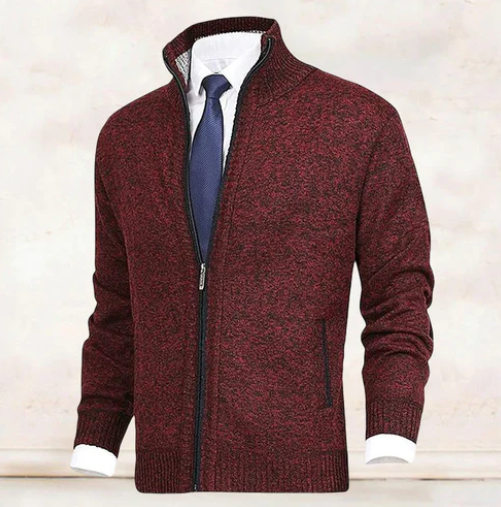 Elarova | Eleganter Und Bequemer Strickjacke Mit Kragen Für Herren