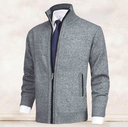 Elarova | Eleganter Und Bequemer Strickjacke Mit Kragen Für Herren