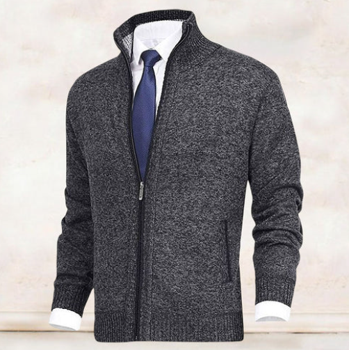 Elarova | Eleganter Und Bequemer Strickjacke Mit Kragen Für Herren