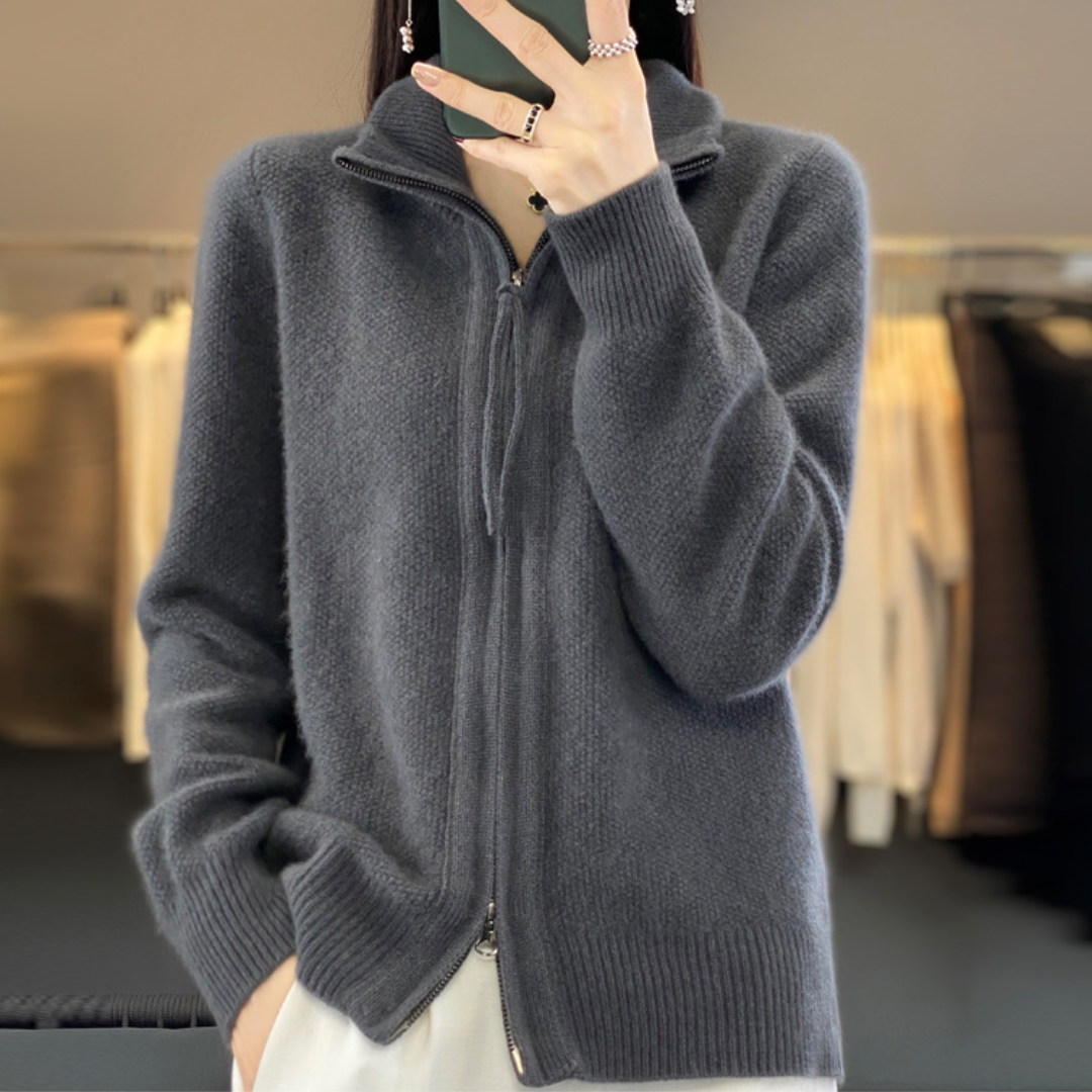 Elarova | Eleganter und bequemer ReißverschlussCardigan