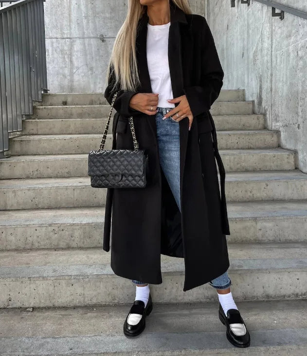 Elarova | Eleganter warmer langer doppelreihiger