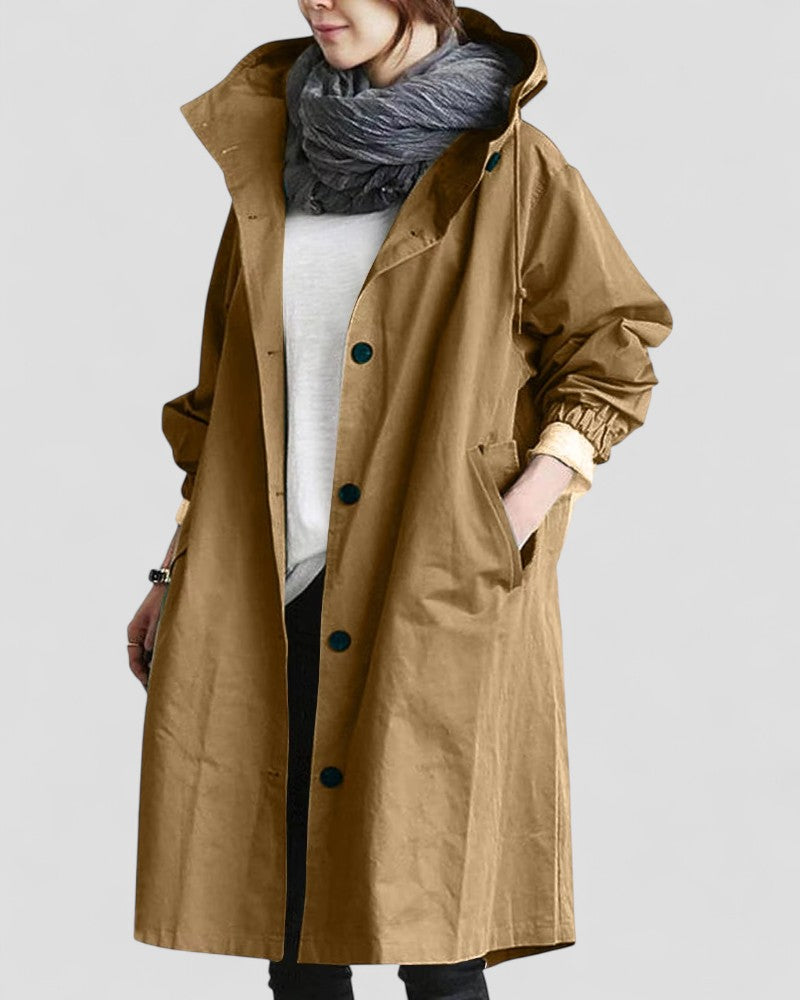Elarova | Eleganter zweireihiger Trenchcoat für Damen