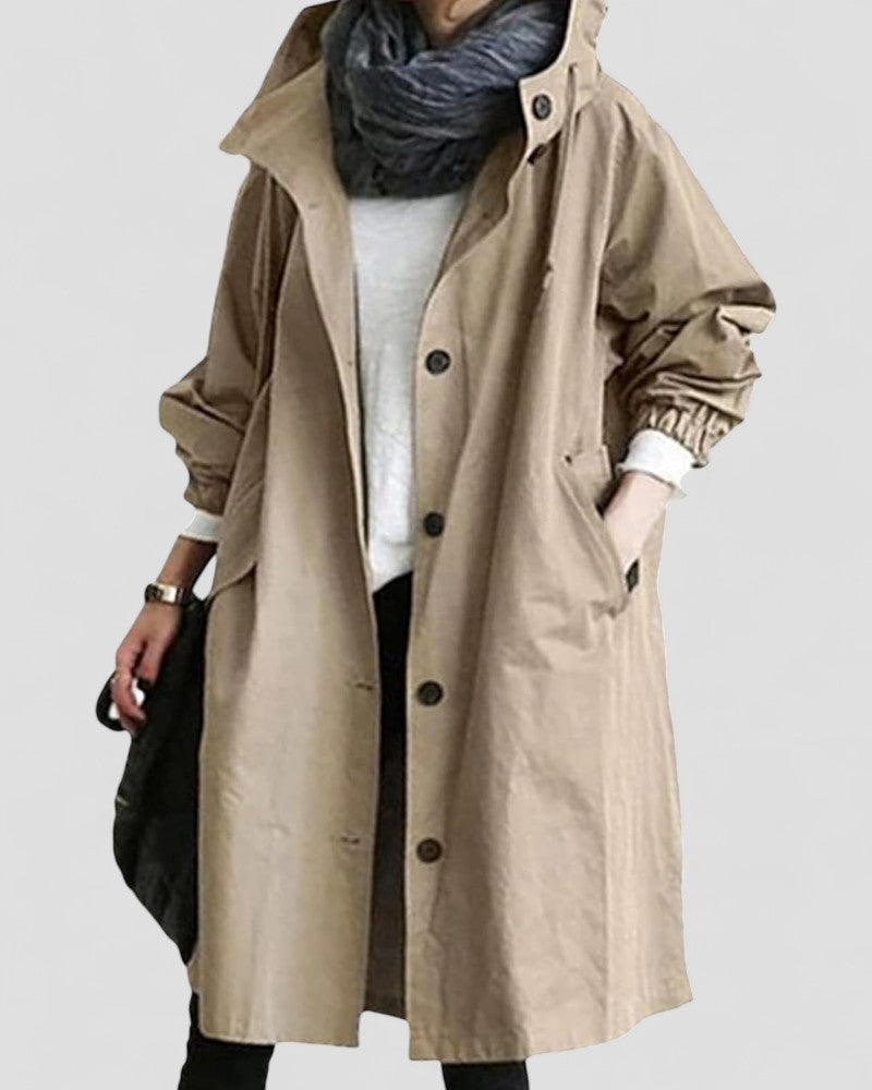Elarova | Eleganter zweireihiger Trenchcoat für Damen
