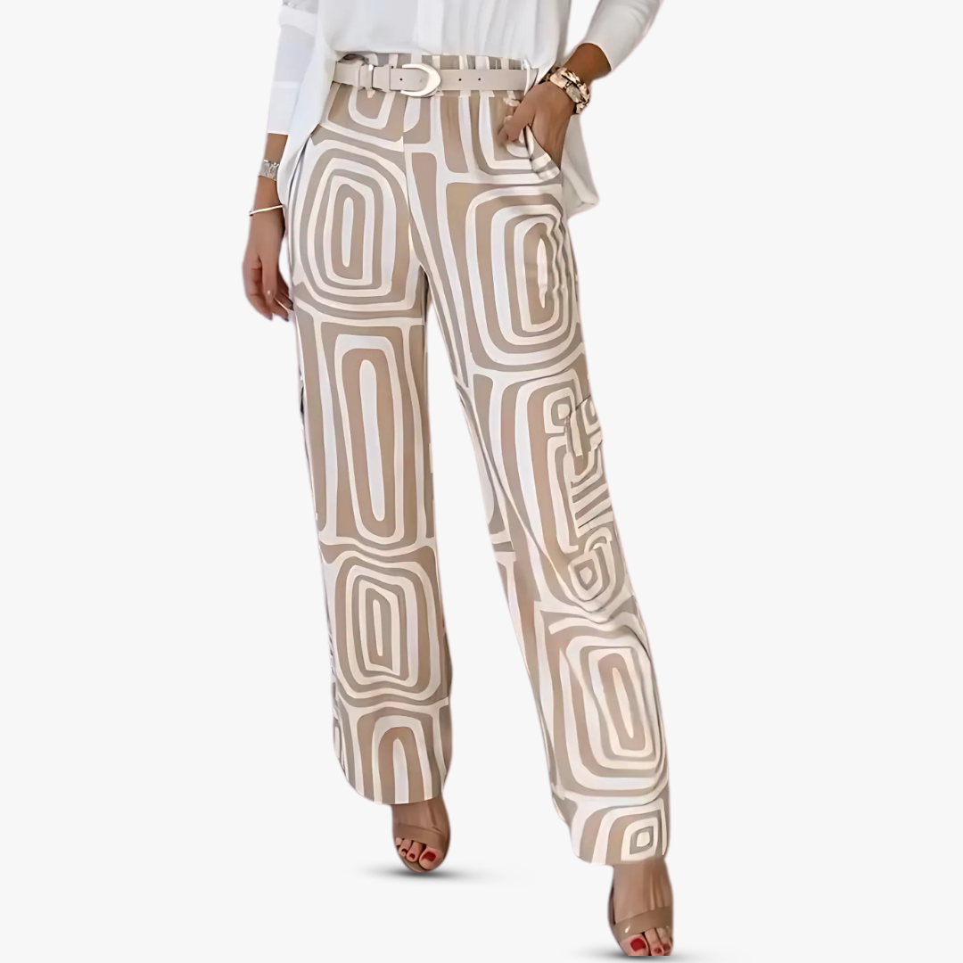 Elarova | Elegantes Damen Hosenanzug Set aus Leinen