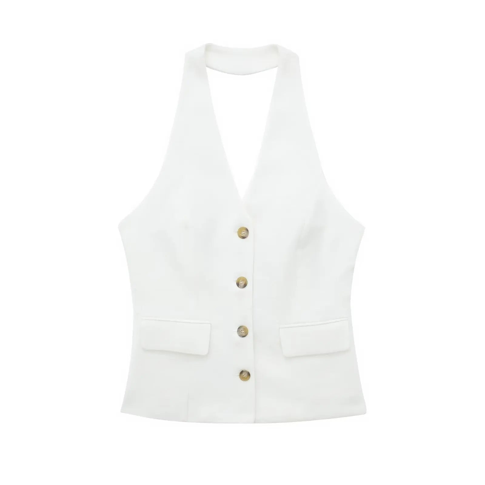 Elarova | Elegantes Damen Neckholder Set Rückenfrei Slim-Fit Hose