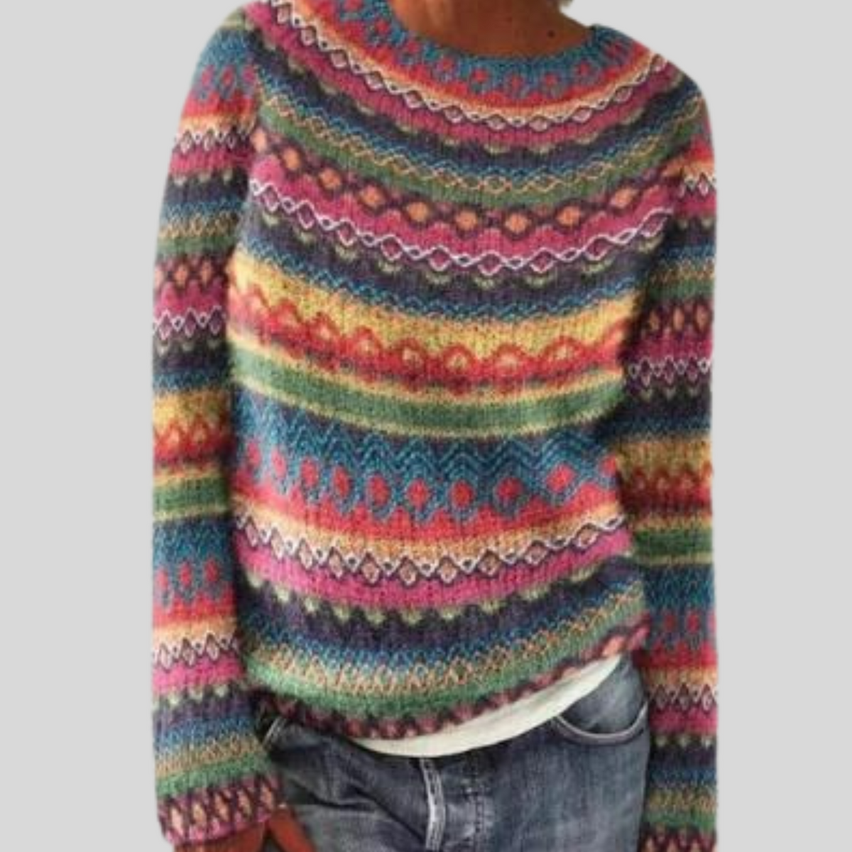 Elarova | Elegantes Design Und Bedruckter Pullover