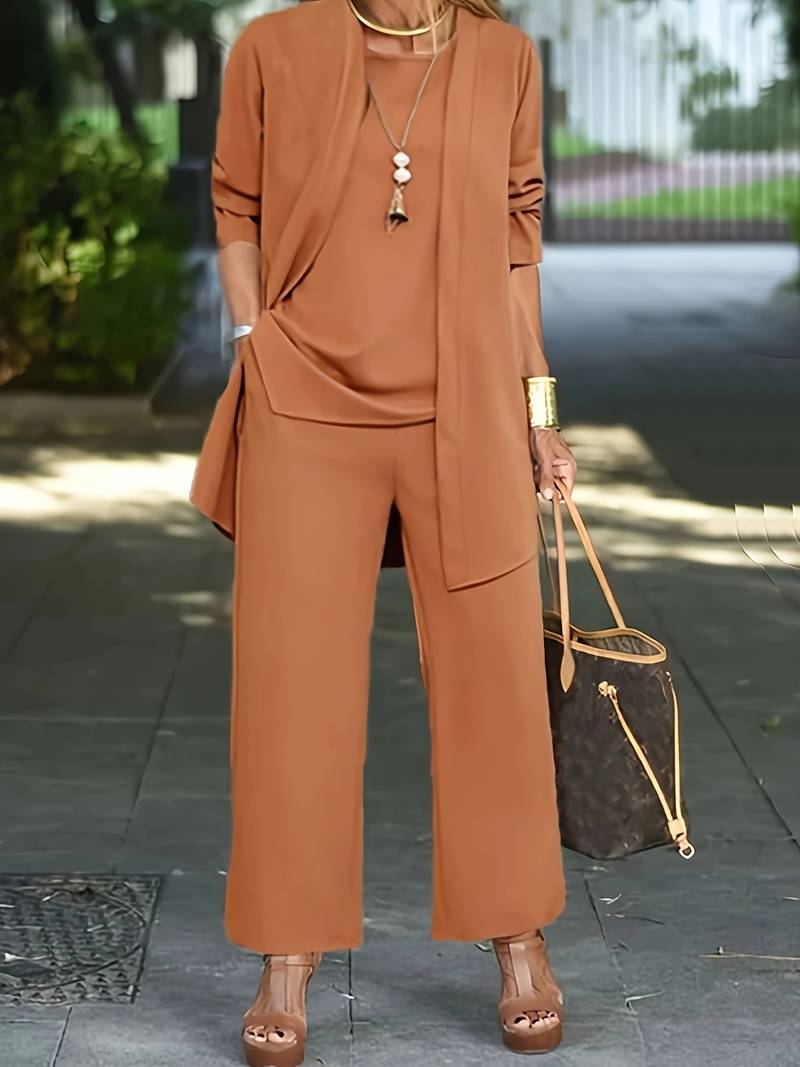 Elarova | Elegantes Dreiteiliges Ensemble Für Damen