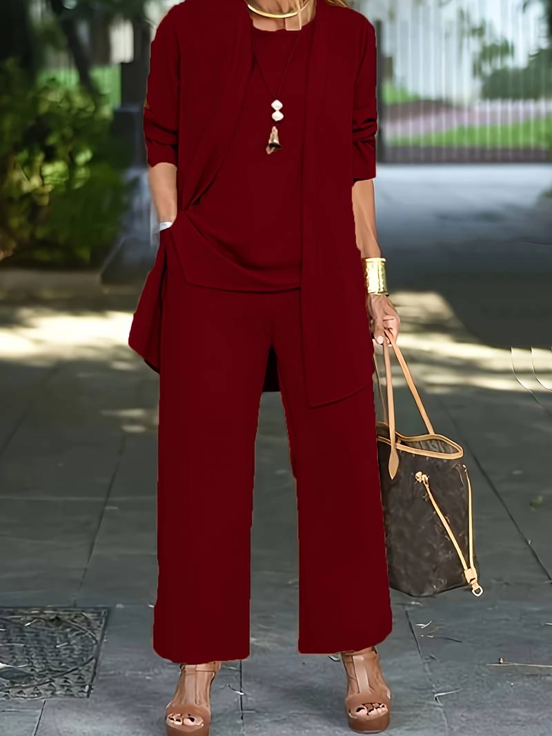 Elarova | Elegantes Dreiteiliges Ensemble Für Damen