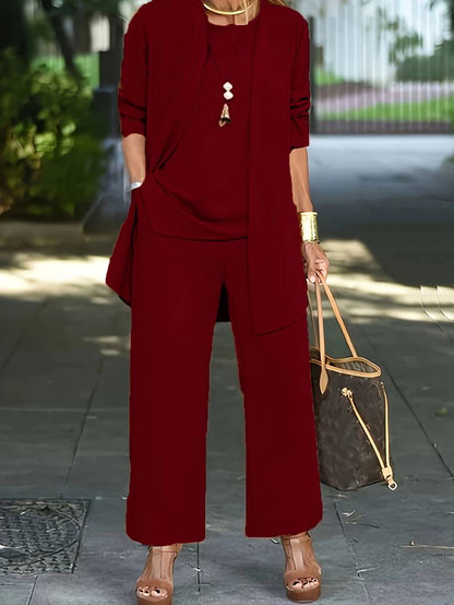 Elarova | Elegantes Dreiteiliges Ensemble Für Damen