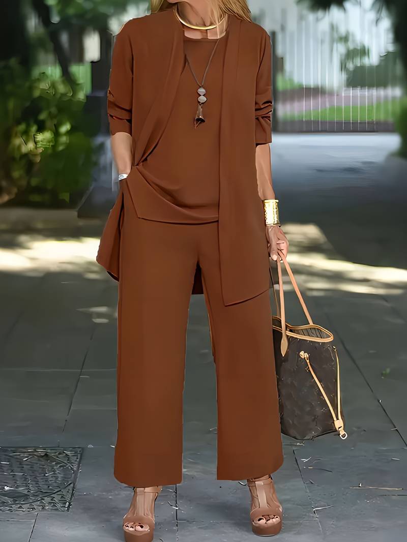 Elarova | Elegantes Dreiteiliges Ensemble Für Damen