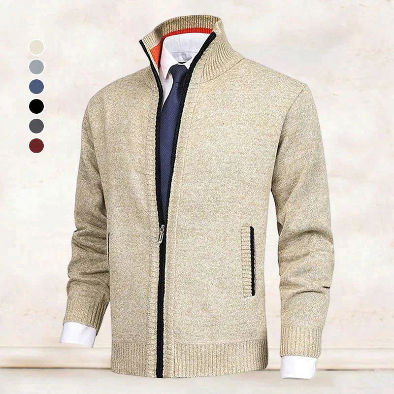 Elarova | Elegantes Herrenjackett mit Reißverschluss und Taschen