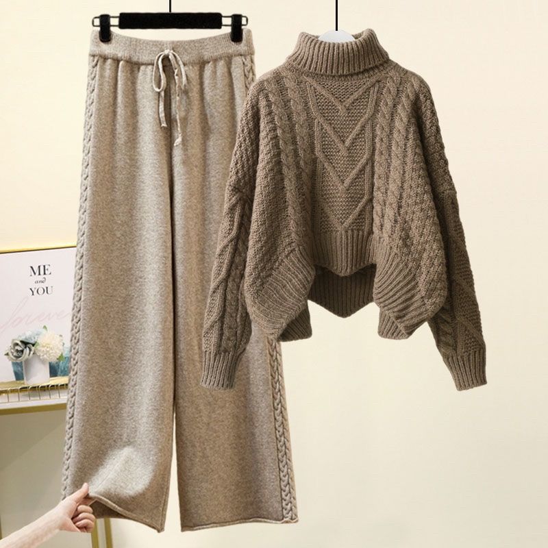 Elarova | Elegantes Set Aus Rollkragenpullover Und Lockerer Hose