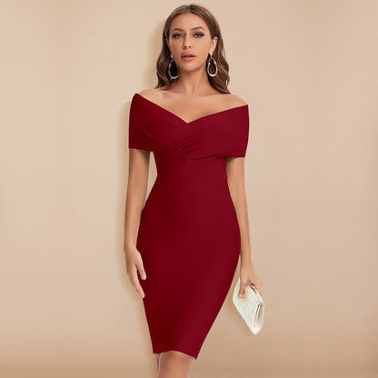 Elarova | Elegantes Verbandkleid mit VAusschnitt
