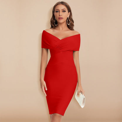 Elarova | Elegantes Verbandkleid mit VAusschnitt
