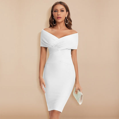 Elarova | Elegantes Verbandkleid mit VAusschnitt