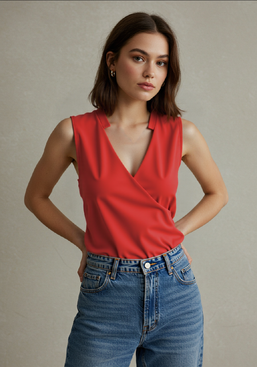 Elarova | Elegantes ärmelloses Einfarbiges Top
