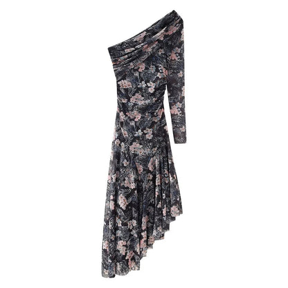 Elarova | Elegantes, transparentes Blumen-Netzkleid