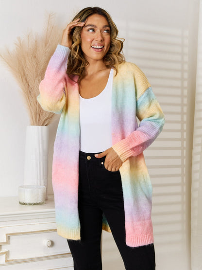 Elarova | Engel Flügel Vollgröße Gradient Offene Vorderseite Cardigan