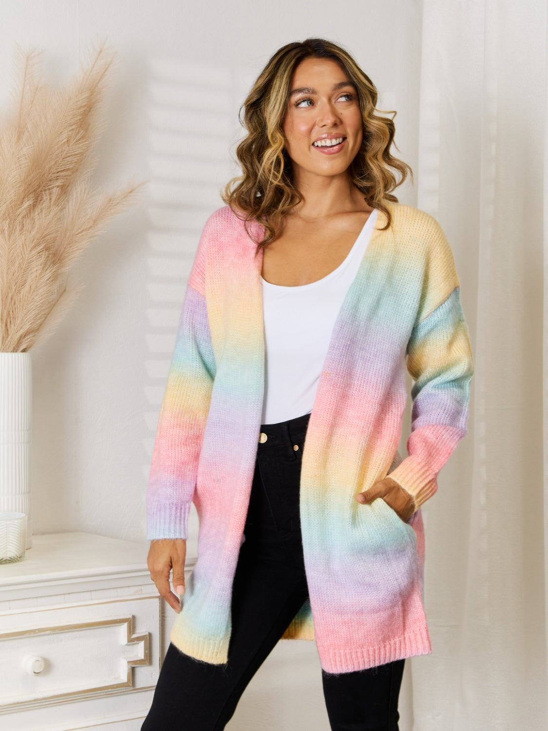 Elarova | Engel Flügel Vollgröße Gradient Offene Vorderseite Cardigan