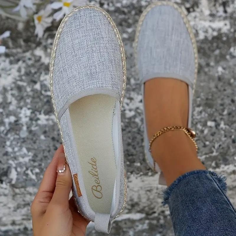 Elarova | Espadrilles, Flache, Leichte Schuhe Aus Segeltuch