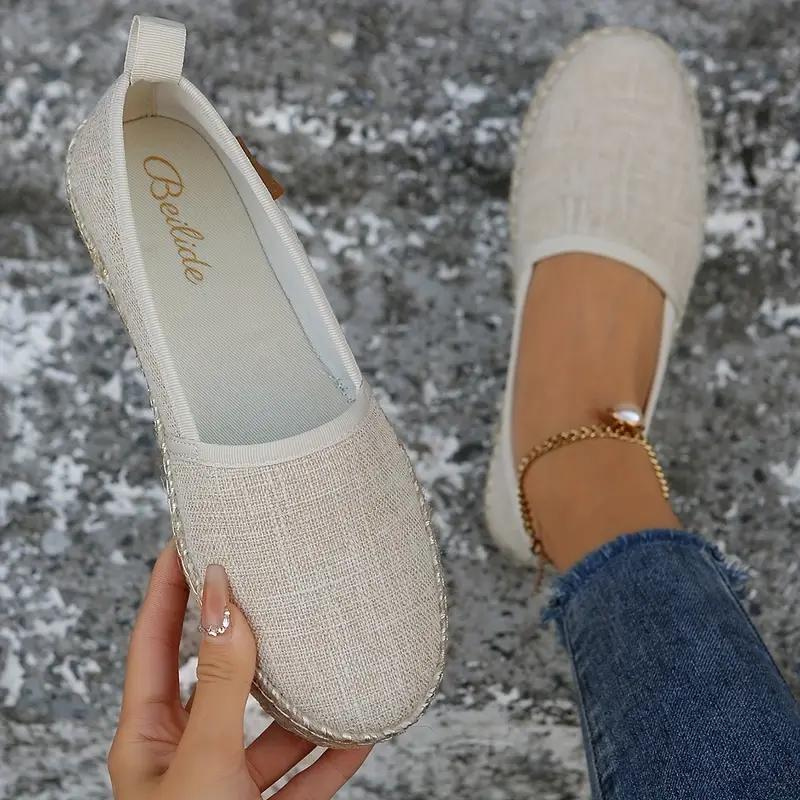Elarova | Espadrilles, Flache, Leichte Schuhe Aus Segeltuch