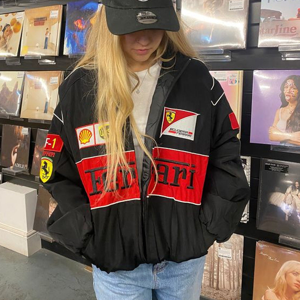 Elarova | F1 Racing Langarm Bomberjack Mit Print