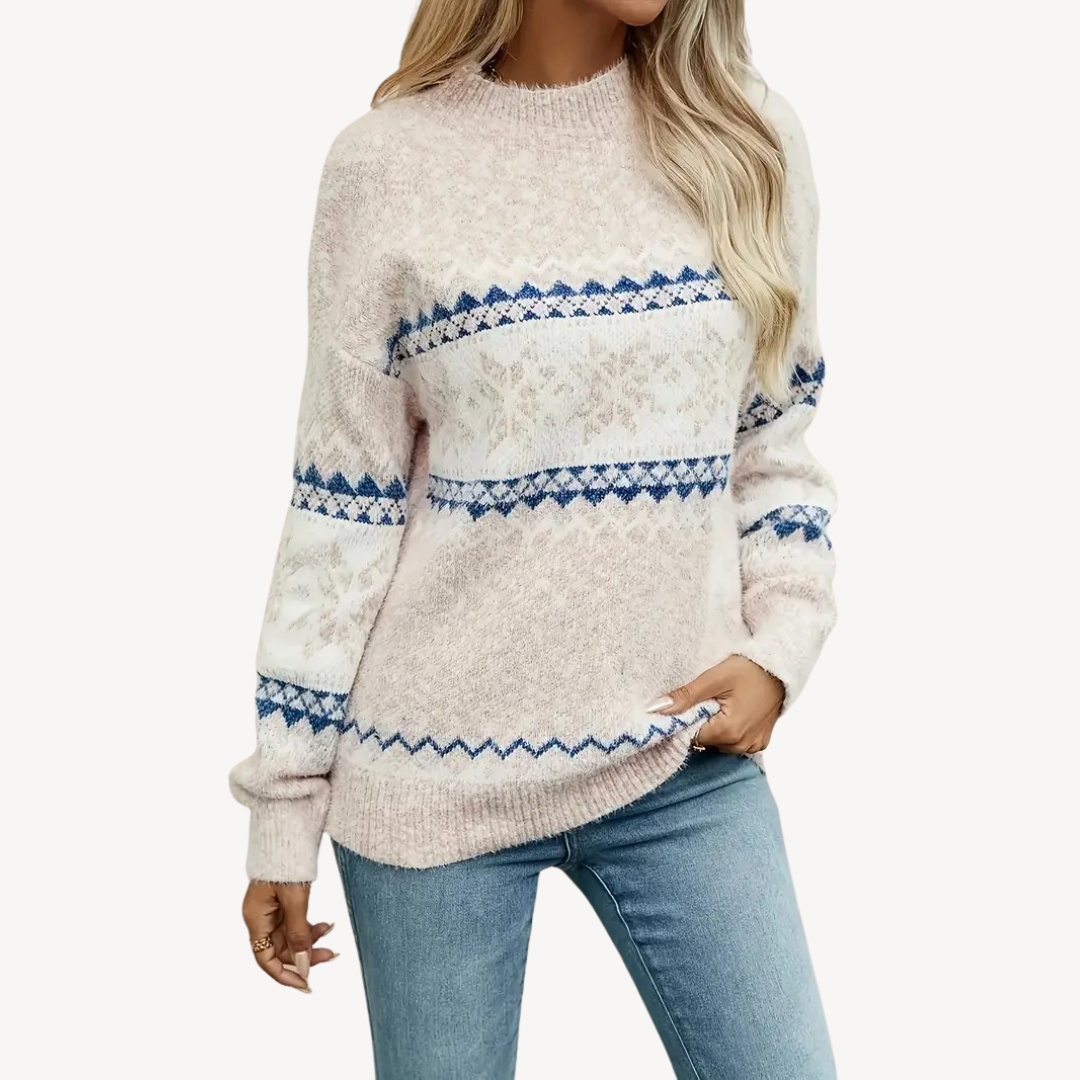 Elarova | Fair Isle Strickpullover für Damen