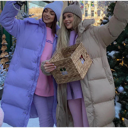 Elarova | Faltenmantel mit Kapuze Stilvolle Winterkleidung