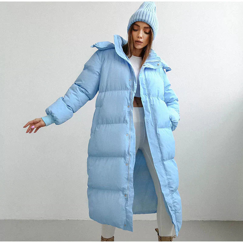 Elarova | Faltenmantel mit Kapuze Stilvolle Winterkleidung